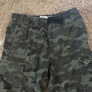 YM camo shorts